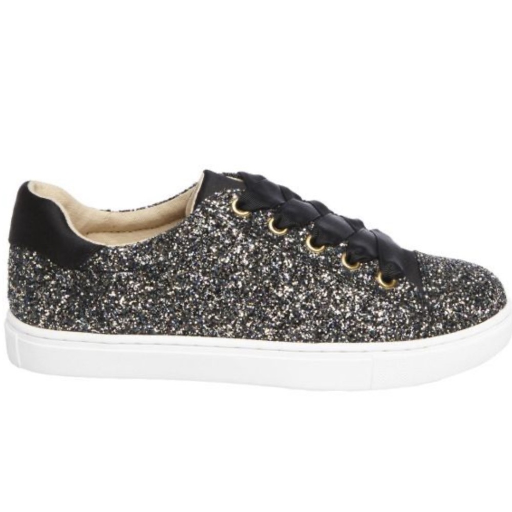 Black sparkly tennis shoes never worn